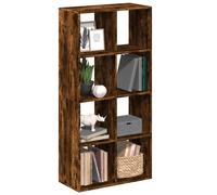 vidaXL Librería divisora madera roble ahumado 69,5x29x137,5cm