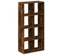 vidaXL Librería divisora de madera 69,5x29x137,5 cm Roble ahumado
