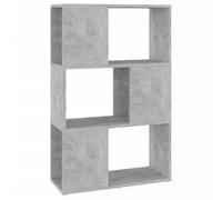vidaXL Estantería divisoria Librería contrachapada Gris hormigón 60x24x94 cm