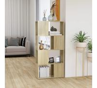 vidaXL Librería separador contrachapada roble Sonoma 60x24x124,5 cm