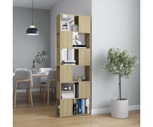 vidaXL Librería separador contrachapada roble Sonoma 60x24x186 cm