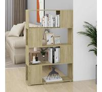 vidaXL Librería separador contrachapada roble Sonoma 80x24x124,5 cm