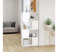 vidaXL Librería separador madera contrachapada blanco 60x24x124,5 cm