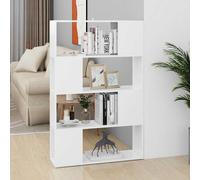 vidaXL Librería separador madera contrachapada blanco 80x24x124,5 cm