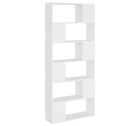 vidaXL Librería Separador Madera contrachapada Blanco 80x24x186 cm