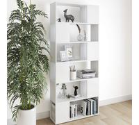 vidaXL Librería separador madera contrachapada blanco 80x24x186 cm