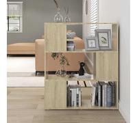 vidaXL Librería separador madera contrachapada roble Sonoma 80x24x94cm
