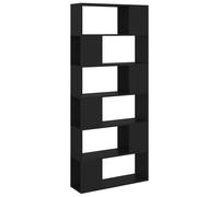 Vidaxl Librería Separadora Contrachapada 80x24x186 Cm Black