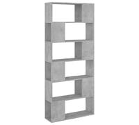 Vidaxl Librería Separadora Contrachapada 80x24x186 Cm Concrete gray