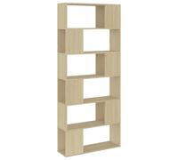 Vidaxl Librería Separadora Contrachapada 80x24x186 Cm Sonoma Oak