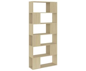 Vidaxl Librería Separadora Contrachapada 80x24x186 Cm Sonoma Oak