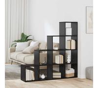 vidaXL Librería Separadora de Ambientes 10 niveles Roble Negro