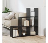 vidaXL Librería Separadora de Ambientes Roble Negro 99 x 29 x 99 cm, Estantería versátil, Moderna decoración para el hogar, Mueble Rectangular para Estudio y Dormitorio, ¡Gran Capacidad