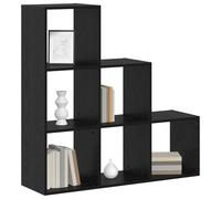 vidaXL Librería Separadora de Ambientes Roble Negro 99 x 29 x 99 cm, Estantería versátil, Moderna decoración para el hogar, Mueble Rectangular para Estudio y Dormitorio, ¡Gran Capacidad