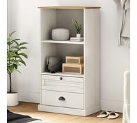 vidaXL Librería VIGO madera maciza de pino blanco 60x35x114,5 cm