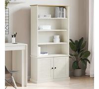 vidaXL Librería Vigo Madera Maciza de Pino Blanco 85x35x170 cm