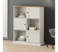 vidaXL Librería VIGO madera maciza de pino blanco 90x35x114,5 cm