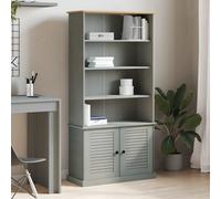 vidaXL Librería VIGO madera maciza de pino gris 85x35x170 cm