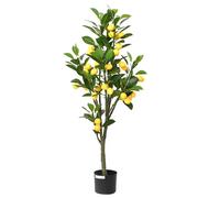 vidaXL Limonero Artificial 136 Hojas 120 cm Verde, Planta Artificial, limonero Falso, Planta de limonero Artificial, limonero Falso