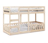 vidaXL Litera de madera maciza de pino 75x190 cm