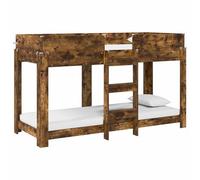 vidaXL Litera infantil de roble ahumado de 80 x 190 cm, madera de ingeniería, moderna litera para niños, ahorro de espacio, marco elegante, muebles funcionales, juego de dormir de 2 niveles