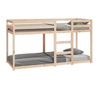 vidaXL Litera Mueble Cama Individual Doble Dormitorio Escalera Barandillas Protección Juvenil Infantiles Niños de Madera Maciza de Pino