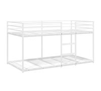vidaXL Litera sin colchón Estructura de cama acero blanco 90x190 cm