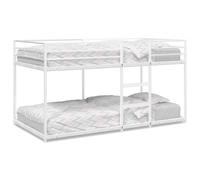 vidaXL Litera sin colchón acero blanco 90x190 cm