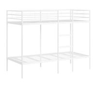 vidaXL Litera estructura de cama sin colchón acero blanco 90x190 cm