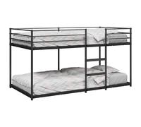 vidaXL Litera sin colchón acero negro 90x190 cm
