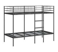 vidaXL Litera sin colchón Estructura de acero negro 90x190 cm