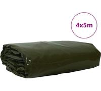 vidaXL Lona, 650 g/m², color verde oliva, 4 x 5 metros, con revestimiento de PVC