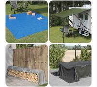 vidaXL Lona con ojales Azul 6 x 6 m 90 gsm PE