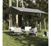 vidaXL Lona de camping impermeable gris y naranja 360x294 cm