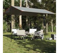 vidaXL Lona de camping impermeable gris y naranja 400x294 cm