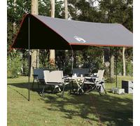 vidaXL Lona de camping impermeable gris y naranja 430x380x210 cm