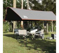 vidaXL Lona de camping impermeable gris y naranja 500x294 cm