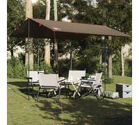 vidaXL Lona de camping impermeable marrón 366x306 cm