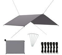 vidaXL Lona de exterior gris 4x4 m