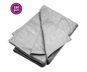 vidaXL Lona HDPE gris 180 g/m² 3x6 m