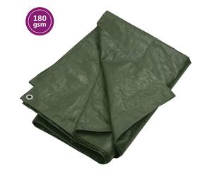 vidaXL Lona HDPE verde 180 g/m² 3x3 m