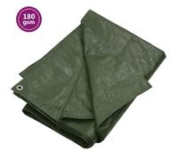 vidaXL Lona HDPE verde 180 g/m² 3x6 m
