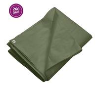 vidaXL Lona HDPE verde 260 g/m² 4x4 m