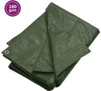 vidaXL Lona protectora, 180 g/m², 8x10 metros, verde, HDPE