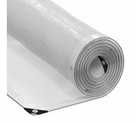 vidaXL Lona transparente con ojales polietileno 5x5 m
