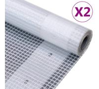 vidaXL Lonas de leno 2 unidades 260 g/m² 3x20 m blanca