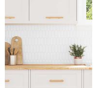 vidaXL Loseta de pluma 10 uds. Blanco 30 x 30 cm Poliuretano y PET