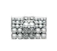 vidaXL Lote de bolas de Navidad 100 unidades plateadas 3/4/6 cm