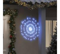 vidaXL Luces de Navidad de estrellas 4 uds 140 LED blanco frío 17 cm