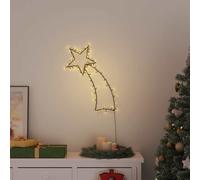 vidaXL Luces de Navidad Estrella Fugaz Silueta 80 LEDs blanco cálido